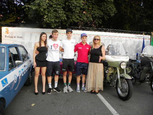 Da sx, Bevilaqua, 3^ class., Nicola Cesaro, vincitore gara e Stefano Baffi, 2^ class. (Foto Nastasi)